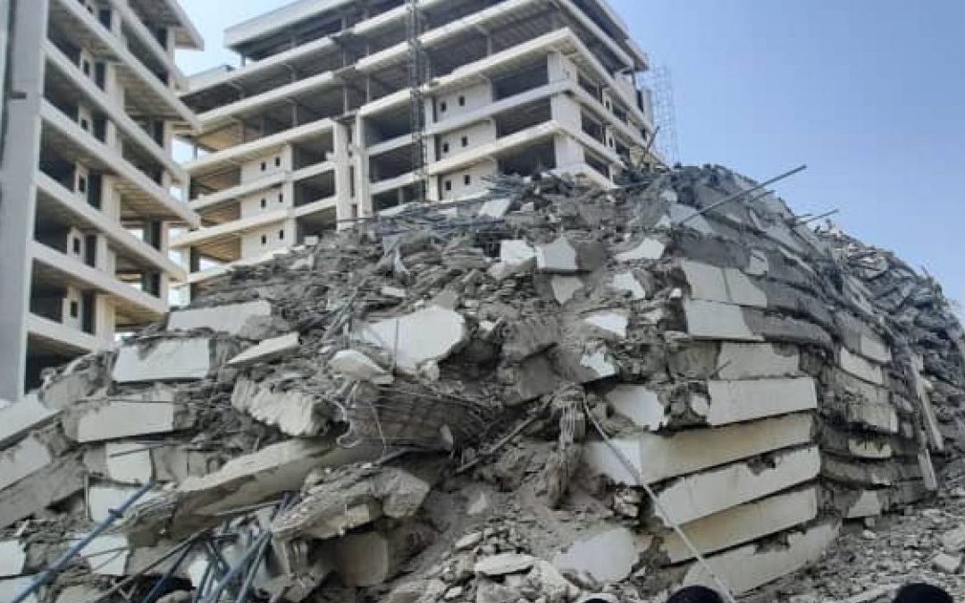 picture of building that collapsed in Ikoyi
